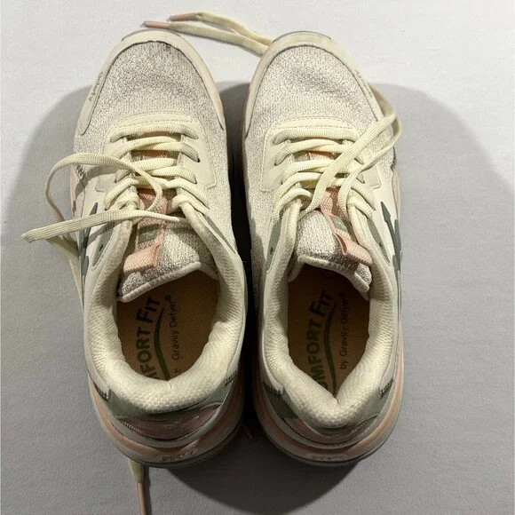 GDEFY Gravity Defyer Energiya Beige Pink Green Gym Athletic Shoes Womens Sz 9 - Picture 8 of 9